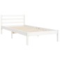 vidaXL Massivholzbett mit Kopfteil Weiß 90x200 cm vidaXL Massivholzbett mit Kopfteil Weiß 90x200 cm