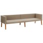 vidaXL 2-tlg. Garten-Lounge-Set mit Auflagen Poly Rattan Beige vidaXL 2-tlg. Garten-Lounge-Set mit Auflagen Poly Rattan Beige