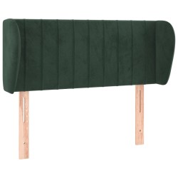vidaXL Kopfteil mit Ohren Dunkelgrün 83x23x78/88 cm Samt