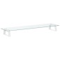 vidaXL Monitorständer Weiß 80x20x8 cm Hartglas und Metall vidaXL Monitorständer Weiß 80x20x8 cm Hartglas und Metall