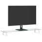 vidaXL Monitorständer Weiß 80x20x8 cm Hartglas und Metall vidaXL Monitorständer Weiß 80x20x8 cm Hartglas und Metall