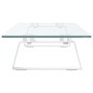 vidaXL Monitorständer Weiß 80x20x8 cm Hartglas und Metall vidaXL Monitorständer Weiß 80x20x8 cm Hartglas und Metall
