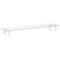 vidaXL Monitorständer Weiß 80x20x8 cm Hartglas und Metall vidaXL Monitorständer Weiß 80x20x8 cm Hartglas und Metall