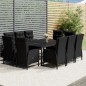 11-tlg. Garten-Essgruppe Poly Rattan Schwarz 11-tlg. Garten-Essgruppe Poly Rattan Schwarz