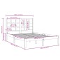 vidaXL Massivholzbett 135x190 cm vidaXL Massivholzbett 135x190 cm