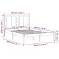 vidaXL Massivholzbett Weiß 135x190 cm vidaXL Massivholzbett Weiß 135x190 cm