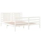 vidaXL Massivholzbett Weiß Kiefer 135x190 cm vidaXL Massivholzbett Weiß Kiefer 135x190 cm