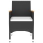 vidaXL 3-tlg. Garten-Essgruppe Poly Rattan Schwarz vidaXL 3-tlg. Garten-Essgruppe Poly Rattan Schwarz