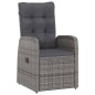 vidaXL 9-tlg. Garten-Essgruppe mit Kissen Poly Rattan Grau vidaXL 9-tlg. Garten-Essgruppe mit Kissen Poly Rattan Grau