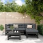vidaXL 5-tlg. Garten-Lounge-Set Schwarz Massivholz Kiefer vidaXL 5-tlg. Garten-Lounge-Set Schwarz Massivholz Kiefer