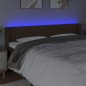 vidaXL LED Kopfteil Dunkelbraun 163x16x78/88 cm Stoff
