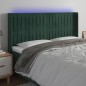 vidaXL LED Kopfteil Dunkelgrün 163x16x118/128 cm Samt vidaXL LED Kopfteil Dunkelgrün 163x16x118/128 cm Samt