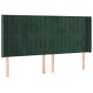 vidaXL LED Kopfteil Dunkelgrün 163x16x118/128 cm Samt vidaXL LED Kopfteil Dunkelgrün 163x16x118/128 cm Samt
