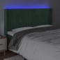 vidaXL LED Kopfteil Dunkelgrün 163x16x118/128 cm Samt vidaXL LED Kopfteil Dunkelgrün 163x16x118/128 cm Samt
