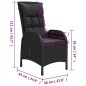 3-tlg. Garten-Bistro-Set Poly Rattan Schwarz 3-tlg. Garten-Bistro-Set Poly Rattan Schwarz
