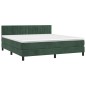 vidaXL Boxspringbett mit Matratze & LED Dunkelgrün 180x200 cm Samt vidaXL Boxspringbett mit Matratze & LED Dunkelgrün 180x200 cm Samt