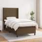 vidaXL Boxspringbett mit Matratze Dunkelbraun 80x200 cm Stoff vidaXL Boxspringbett mit Matratze Dunkelbraun 80x200 cm Stoff