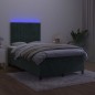 vidaXL Boxspringbett mit Matratze & LED Dunkelgrün 120x200 cm Samt vidaXL Boxspringbett mit Matratze & LED Dunkelgrün 120x200 cm Samt