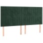 vidaXL Boxspringbett mit Matratze & LED Dunkelgrün 180x200 cm Samt vidaXL Boxspringbett mit Matratze & LED Dunkelgrün 180x200 cm Samt