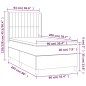 vidaXL Boxspringbett mit Matratze & LED Dunkelbraun 90x200 cm Stoff vidaXL Boxspringbett mit Matratze & LED Dunkelbraun 90x200 cm Stoff