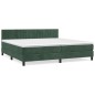 vidaXL Boxspringbett mit Matratze Dunkelgrün 200x200 cm Samt vidaXL Boxspringbett mit Matratze Dunkelgrün 200x200 cm Samt