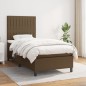 vidaXL Boxspringbett mit Matratze Dunkelbraun 80x200 cm Stoff vidaXL Boxspringbett mit Matratze Dunkelbraun 80x200 cm Stoff