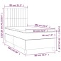 vidaXL Boxspringbett mit Matratze Dunkelbraun 80x200 cm Stoff vidaXL Boxspringbett mit Matratze Dunkelbraun 80x200 cm Stoff