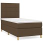 vidaXL Boxspringbett mit Matratze Dunkelbraun 80x200 cm Stoff vidaXL Boxspringbett mit Matratze Dunkelbraun 80x200 cm Stoff