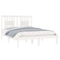 vidaXL Massivholzbett Weiß 135x190 cm vidaXL Massivholzbett Weiß 135x190 cm
