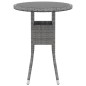 3-tlg. Garten-Essgruppe Poly Rattan Grau 3-tlg. Garten-Essgruppe Poly Rattan Grau