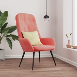 vidaXL Relaxsessel Rosa Samt