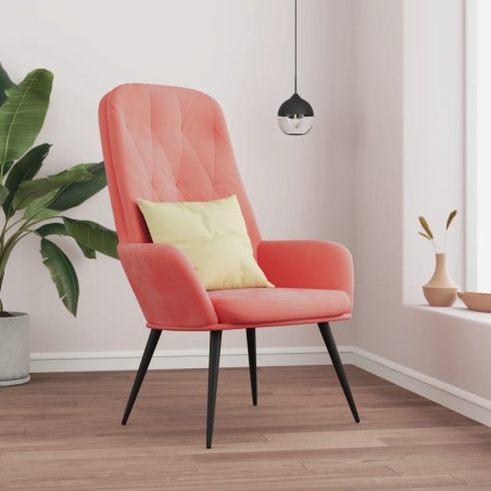 vidaXL Relaxsessel Rosa Samt
