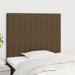 vidaXL Kopfteile 2 Stk. Dunkelbraun 80x5x78/88 cm Stoff