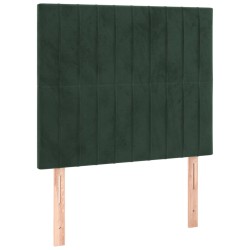 vidaXL Kopfteile 2 Stk. Dunkelgrün 100x5x78/88 cm Samt
