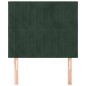 vidaXL Kopfteile 2 Stk. Dunkelgrün 100x5x78/88 cm Samt