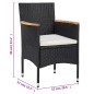 11-tlg. Garten-Essgruppe Poly Rattan Schwarz 11-tlg. Garten-Essgruppe Poly Rattan Schwarz