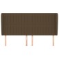 vidaXL Kopfteil mit Ohren Dunkelbraun 203x23x118/128 cm Stoff