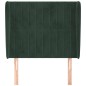 vidaXL Kopfteil mit Ohren Dunkelgrün 83x23x118/128 cm Samt