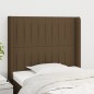 vidaXL Kopfteil mit Ohren Dunkelbraun 93x16x118/128 cm Stoff