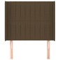 vidaXL Kopfteil mit Ohren Dunkelbraun 93x16x118/128 cm Stoff