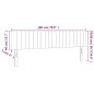 vidaXL LED Kopfteil Dunkelbraun 180x5x78/88 cm Stoff vidaXL LED Kopfteil Dunkelbraun 180x5x78/88 cm Stoff