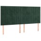 vidaXL LED Kopfteil Dunkelgrün 180x5x118/128 cm Samt vidaXL LED Kopfteil Dunkelgrün 180x5x118/128 cm Samt