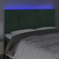 vidaXL LED Kopfteil Dunkelgrün 200x5x118/128 cm Samt vidaXL LED Kopfteil Dunkelgrün 200x5x118/128 cm Samt