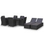 9-tlg. Garten-Essgruppe Poly Rattan Schwarz 9-tlg. Garten-Essgruppe Poly Rattan Schwarz