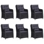 9-tlg. Garten-Essgruppe Poly Rattan Schwarz 9-tlg. Garten-Essgruppe Poly Rattan Schwarz