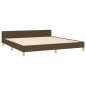 vidaXL Bettgestell mit Kopfteil Dunkelbraun 160x200 cm Stoff vidaXL Bettgestell mit Kopfteil Dunkelbraun 160x200 cm Stoff