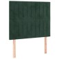 vidaXL Bettgestell mit Kopfteil Dunkelgrün 90x190 cm Samt vidaXL Bettgestell mit Kopfteil Dunkelgrün 90x190 cm Samt