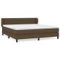 vidaXL Boxspringbett mit Matratze Dunkelbraun 180x200 cm Stoff vidaXL Boxspringbett mit Matratze Dunkelbraun 180x200 cm Stoff