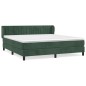 vidaXL Boxspringbett mit Matratze Dunkelgrün 180x200 cm Samt vidaXL Boxspringbett mit Matratze Dunkelgrün 180x200 cm Samt