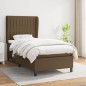 vidaXL Boxspringbett mit Matratze Dunkelbraun 80x200 cm Stoff vidaXL Boxspringbett mit Matratze Dunkelbraun 80x200 cm Stoff